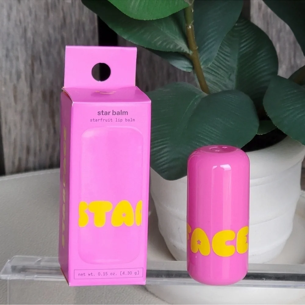 Starface Star‎ Balm Starfruit Lip Balm 0.15oz Pink Yellow Vegan Hydrating New